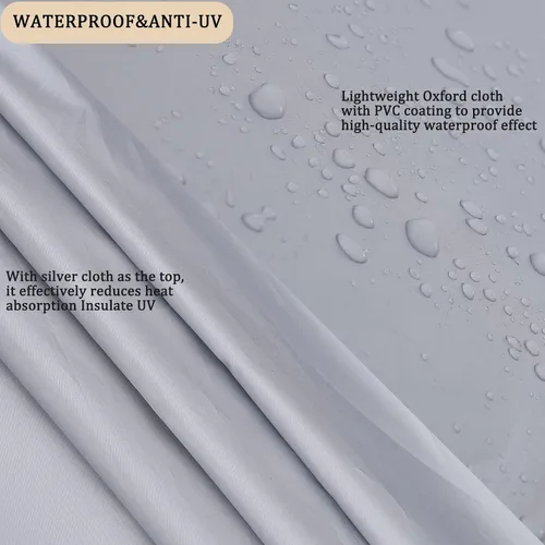Vista 6 de Funda para tractor de césped, tela Oxford resistente e impermeable, fundas para cortacésped que se adapta a cubiertas de hasta 54 pulgadas, cubierta