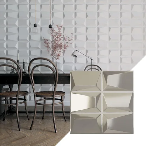 Vista 28 de Ekena Millwork WP20X20STWH 19 5/8 pulgadas de ancho x 19 5/8 pulgadas de alto Stratford EnduraWall Decorativo 3D Panel de pared cubre 2.67 pies