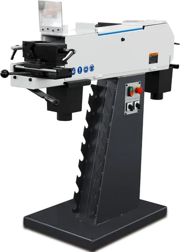 Vista 10 de KAKA INDUSTRIAL Amoladora de banda de 3 pulgadas x 79 pulgadas Motor 4HP 220V, cabeza ajustable, base de hierro fundido Amoladora de banda