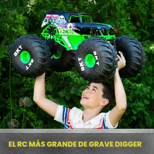 Vista 3 de Monster Jam, Camión monstruo oficial Mega Grave Digger todo terreno, más de Mega Grave Digger (V2)