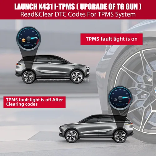 Vista 4 de LAUNCH X431 i-TPMS (Actualización de TS Gun) Detector de Presión de Neumáticos TPMS, Activar/Reaprender, Herramienta de Diagnóstico TPMS Compatible