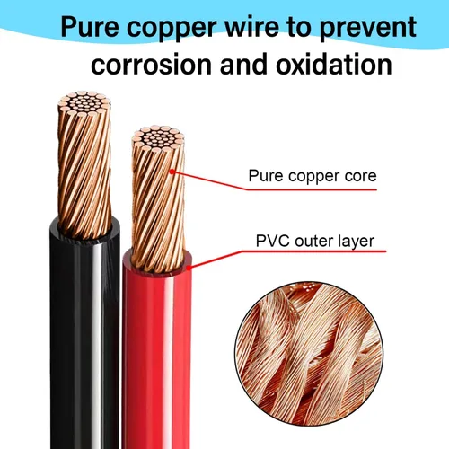 Vista 6 de Cable de Arranque EC5 de 10AWG con Abrazaderas de Batería, Clips de Cocodrilo de 12V a Conector EC5 Cable de Extensión de Carga para Arrancador