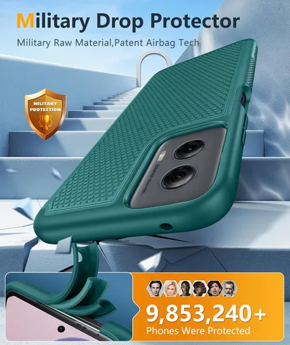 Vista 974 de FNTCASE Funda para iPhone 17 Pro: Fundas delgadas translúcidas de color azul claro compatibles con MagSafe, protección completa de la cámara