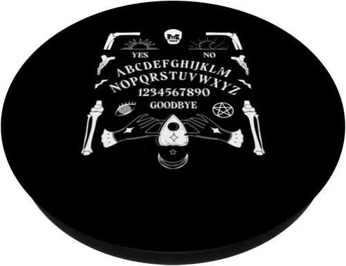 Vista 2 de Tablero de Ouija aterrador, tablero de espíritu, fiesta de disfraces de Halloween, PopSockets intercambiables PopGrip