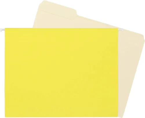 Vista 5 de Smead Carpeta colgante de colores, pestañas no incluidas, tamaño carta, amarillo, 25 por caja (64441)