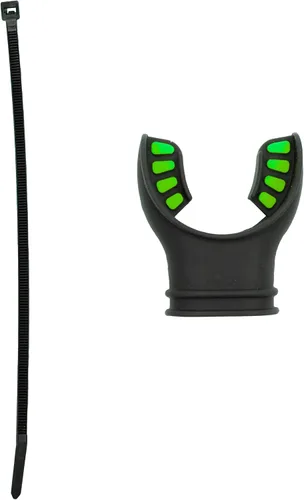 Vista 5 de Scuba Choice Ultra Black Silicone Mouthpiece with Regulator Tie – Comfortable, Durable, Compatible – Fits Most Regulators & Snorkels for Diving and