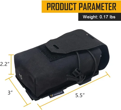 Vista 3 de IDOGEAR Bolsa doble para cargador de 0.219 in, para rifle, Molle, doble pila, multicamuflaje, portador de revistas, airsoft, caza, tiro, bolsa