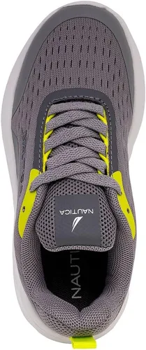 Vista 4 de Nautica Zapatos deportivos con cordones para niños, cómodos zapatos para correr para niños y niñas, niños pequeños y grandes