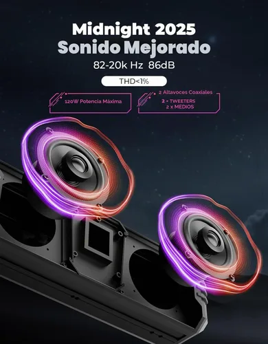 Vista 2 de KEKEMIMOTO 2025 Midnight 40 Barra de sonido UTV de 16 pulgadas, IP65 resistente al agua Golf Cart Sound Bar, ATV Speaker Bluetooth with RGB, SxS