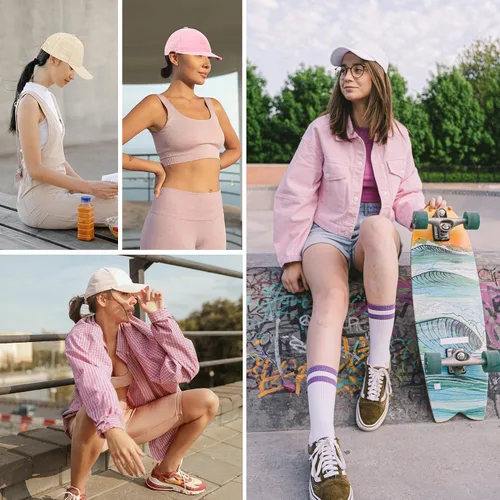 Vista 7 de Gorra de béisbol para mujer, de secado rápido, ajustable, gorra de béisbol para mujer, gorra de malla para camionero