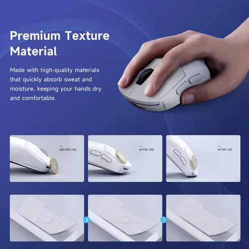 Vista 5 de JINGDU Funda antideslizante compatible con Logitech G PRO Wireless Gaming Mouse, cinta de agarre antideslizante, agarre a prueba de sudor, cubierta