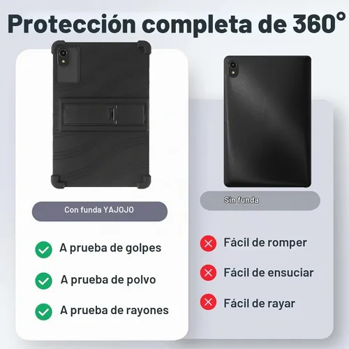 Vista 6 de Funda para tablet ApoloSign EP1095T/ApoloMedia EP1095T de 11 pulgadas, funda protectora de silicona suave, apta para niños, cubierta de tableta
