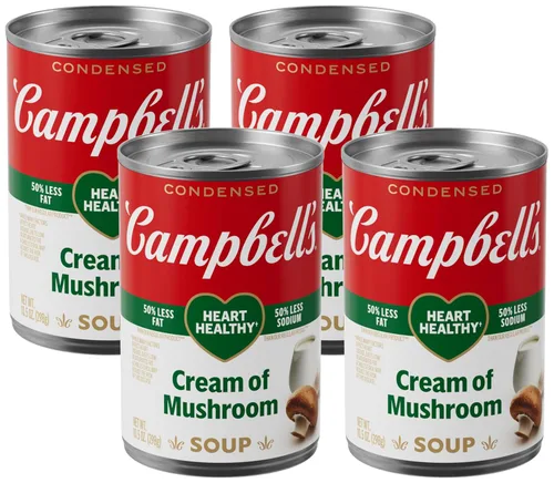 Vista 14 de Campbell’s - Sopa condensada de crema de champiñones 98% libre de grasa, lata de 10.5 onzas