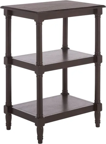 Vista 15 de Safavieh Home Collection Cassie Greige - Mesa de almacenamiento de 3 estantes ACC5715A, 19.8 pulgadas de ancho x 15 pulgadas de largo x 30 pulgadas