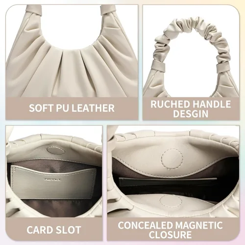 Vista 6 de Keyli Mini monederos con diseño de nube, lindo bolso de hombro para mujer, bolso de mano con cierre magnético