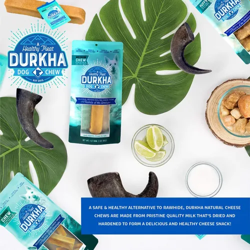Vista 9 de Durkha Masticables de queso de yak: masticables de queso de yak del Himalaya, golosinas naturales, saludables y duraderas para perros, alternativas