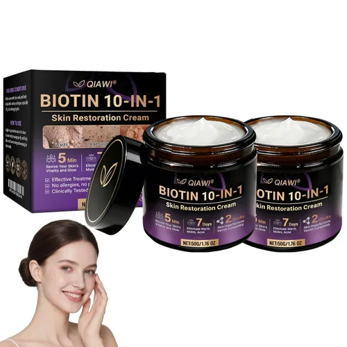 Vista 8 de Qiawi Biotin - Crema restauradora de piel 10 en 1, nueva crema profesional de tratamiento de la piel para eliminar y reparar, hidratante, suero