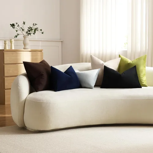 Vista 7 de Fundas de almohada de 16 x 16 pulgadas, color beige: paquete de 2 fundas de almohada decorativas de terciopelo suave y acogedoras para sofá, sala