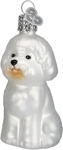 Vista 13 de Old World Christmas - Adorno de bebé blanco de un solo pieza de vidrio soplado para árbol de Navidad, decoración festiva hecha a mano, colección