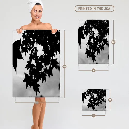 Vista 5 de 3dRose Sweet Gum Leaves, Lovely Leaves of the Sweet Gum Tree in Silhouette 11x12 Wash Cloth for Face and Body