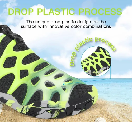 Vista 4 de SIPUHK Zapatos de agua para hombre y mujer, de secado rápido, sin cordones, para natación, surf, buceo, playa, piscina, deportes acuáticos, caminar