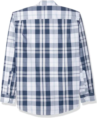 Vista 2 de Tienda Essentials - Camisa de popelina para hombre informal de manga larga con ajuste regular