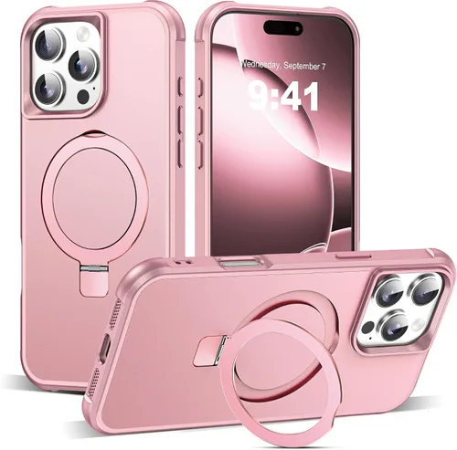 Vista 99 de SKYLMW - Funda compatible con iPhone 11 de 6.1 pulgadas, con soporte magnético invisible tipo anillo, funda translúcida de grado militar, compatible