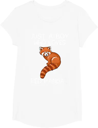 Vista 60 de Just A Boy Who Loves Red Pandas Gift - Camiseta con diseño de panda roja, Negro, S