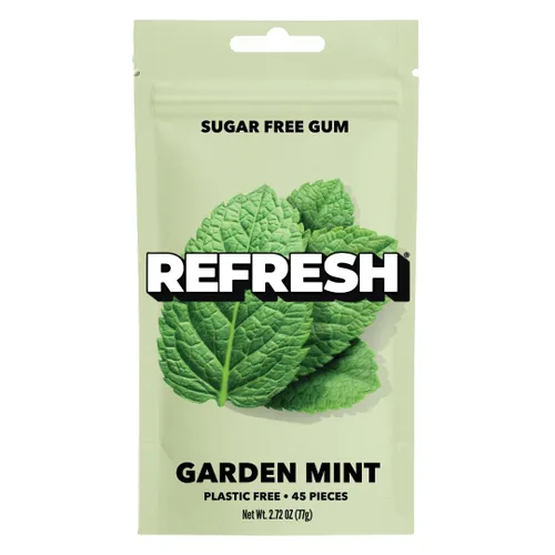Vista 13 de Refresh Gum Peppermint, goma de mascar de xilitol natural sin azúcar, 45