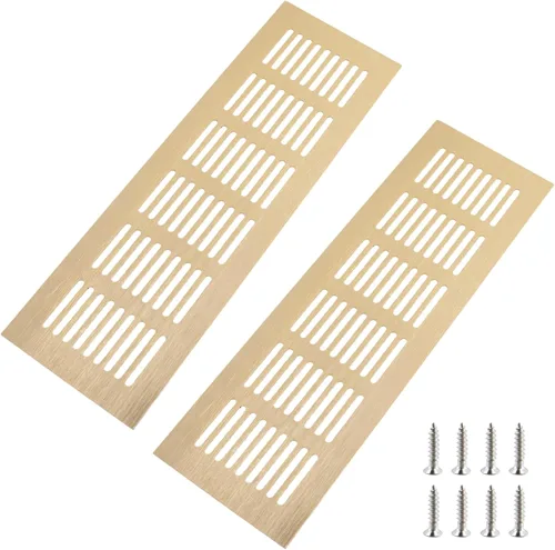 Vista 12 de Geesatis Cubiertas de Ventilación de Aire para Piso, Gabinete, Pared, Techo – Rejilla de Aluminio de Servicio Pesado Resistente a la Oxidación