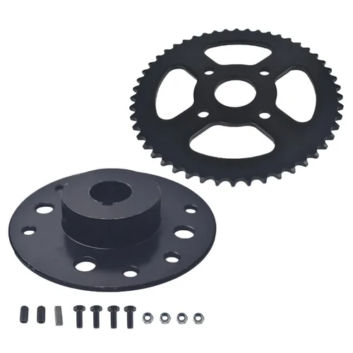 Vista 10 de Kit de buje de piñón de acero CPVNQMDG para kart con ranura de 1 pulgada, chavetero de 1/4, kit de hardware con cadena 420, piñón de transmisión