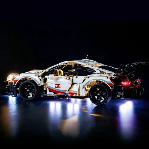 Vista 3 de BRIKSMAX Kit de iluminación LED para Technic Porsche 911 RSR, compatible con el modelo de bloques de construcción Lego 42096, no incluye el juego