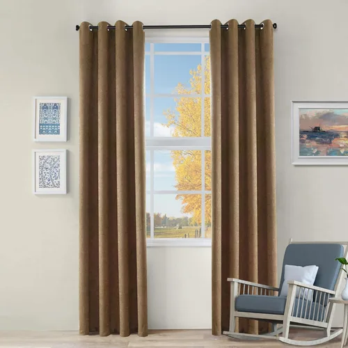 Vista 2 de Superior Cortinas opacas, aisladas, cortina con bloqueo solar para dormitorio, casa de campo, ventana de sala de estar, tejido térmico, colección