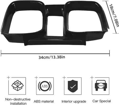 Vista 2 de CheroCar Para Chevrolet Camaro Dashboard Cover Panel Trim Decoración Compatible con Chevrolet Camaro 2010-2015 (negro)