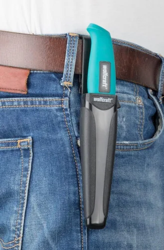 Vista 5 de Wolfcraft 4086000 cuchillo Exterior con cuchilla dentada fija y estuche de protección Pack 1