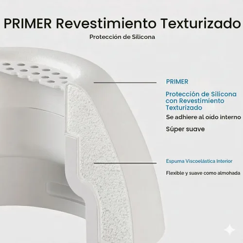 Vista 2 de AirFoams Pro Active Ultra V10.0 - Almohadillas de repuesto de espuma viscoelástica para AirPods Pro 1 y 2, protector de silicona flexible