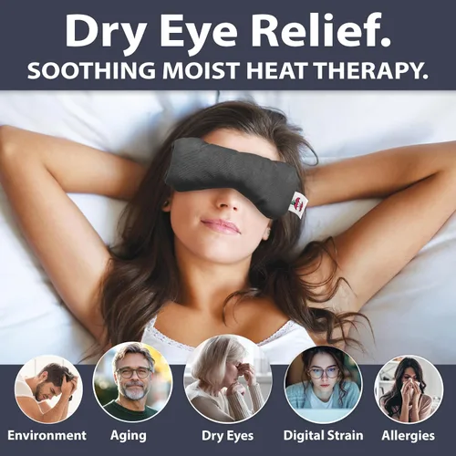 Vista 2 de Core Products MicroBeads Eye Compress - Paquete de terapia de calor húmedo - Gris
