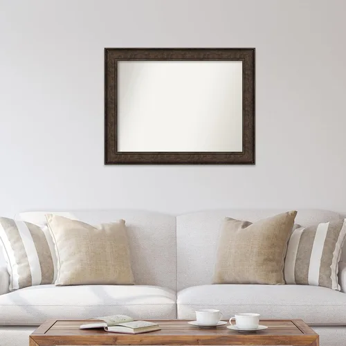 Vista 549 de Amanti Art Espejo de pared personalizado no biselado (25 x 25 pulgadas), marco de bronce acentuado, varios tamaños personalizados, espejo de baño
