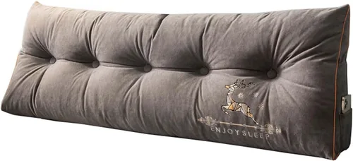 Vista 9 de YSUEFIJO Almohada triangular de lectura para reposo en cama, cojín grande para cabecero, respaldo, almohada de cuña, cojín de apoyo