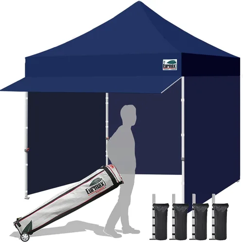 Vista 13 de Eurmax USA Toldo Desplegable de 10 x 10 pies, Carpa Comercial para Fiestas al Aire Libre con 4 Paredes Laterales Extraíbles con Cremallera y Bolsa