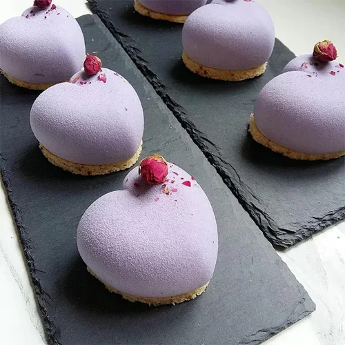 Vista 5 de OCPO KITCHEN Moldes de silicona con forma de corazón 3D para hornear pasteles de mousse, molde de silicona 3D para dulces, pastelería, chocolate