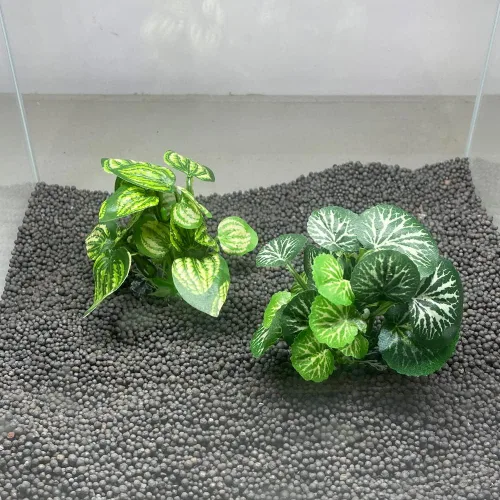 Vista 6 de Plantas de acuario Betta Fish Tank Decoraciones de 4 pulgadas/2 piezas Planta artificial de seda suave Goldfish Waterscape Fish Hides Snake