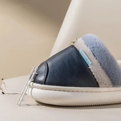 Vista 5 de Pantuflas de casa con espuma viscoelástica, lindas sandalias para niños y niñas, lindas para otoño e invierno
