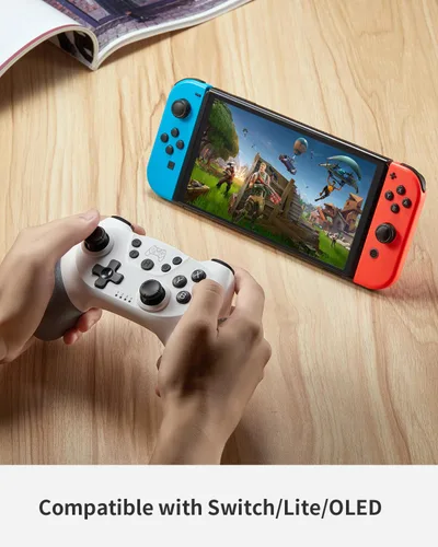 Vista 8 de Hall Effect Switch Controller, Wireless Switch Pro Controller for SwitchLiteOLED, Switch Remote Gamepad with Hall Effect Joystick, Adjustable
