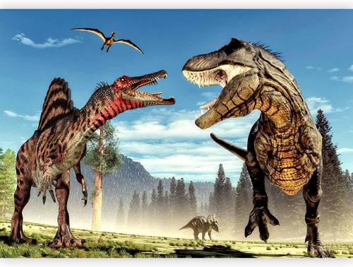 Vista 9 de artgeist Mural de pared Dinosaurios 79 x 55 pulgadas - Papel tapiz no tejido XXL Decoración de pared de forro polar Impresión fotográfica Diseño