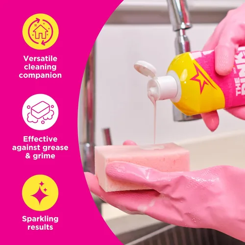 Vista 3 de Stardrops The Pink Stuff Limpiador en crema milagroso – Limpiador líquido multiuso para cocinas, baños y más – Elimina grasa, suciedad y sarro