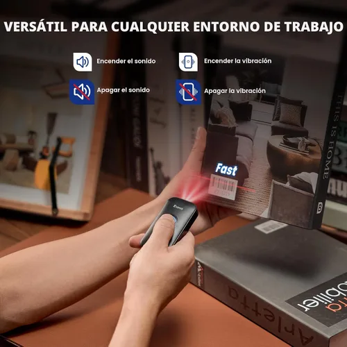 Vista 8 de Eyoyo Mini escáner de código de barras Bluetooth 1D Negro