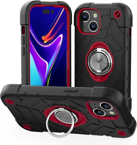 Vista 14 de Funda para iPhone SE de 3ª/2ª generación, iPhone 8/7/6/6S con soporte (no para modelos de tamaño grande), funda híbrida a prueba de golpes de Negro