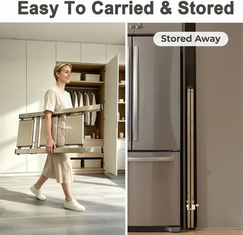Vista 7 de Escalera plegable pequeña cocina taburete armario aluminio Mini portátil de metal ancho dos pasos interior y exterior lindo corto