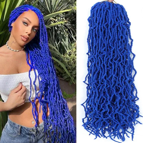 Vista 15 de Extensiones de cabello sintético de ganchillo de 18 pulgadas, 6 paquetes de rastas suaves preenrolladas, extensiones de cabello sintético